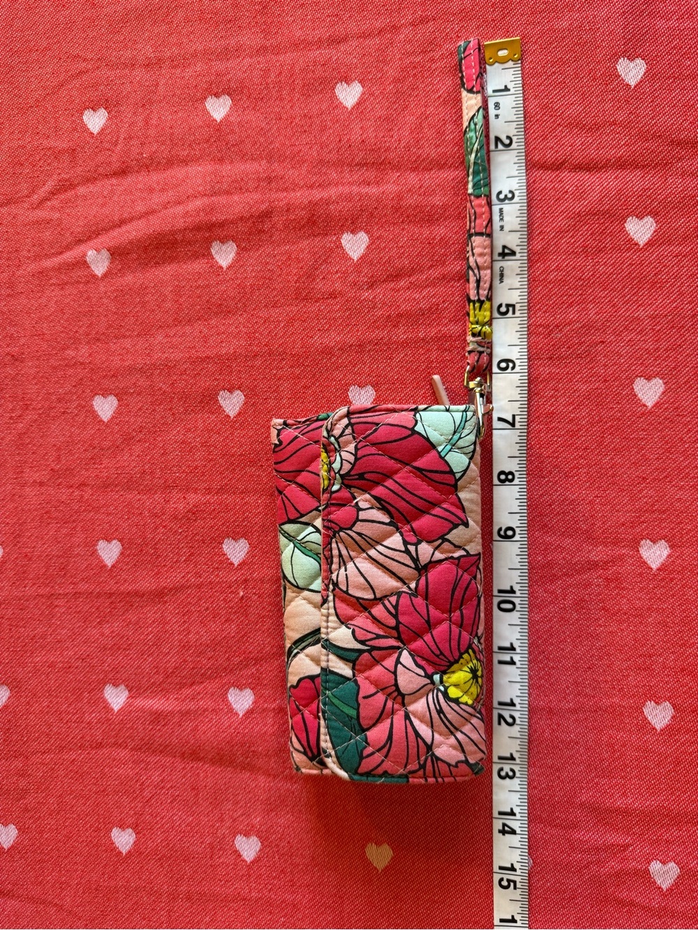 Vera Bradley Floral Quilted Wristlet in Vintage Floral Pattern